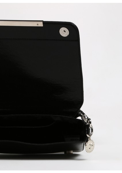 Siyah Kadın 14X25X4 Rugan Omuz Çantası fırsatları