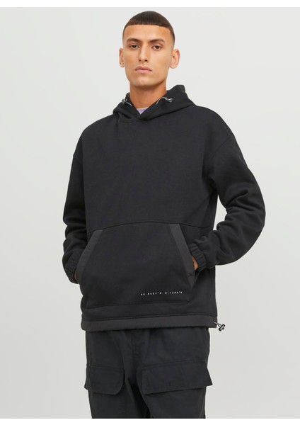 Kapüşon Yaka Siyah Erkek Sweatshirt 12240228_JCOFILO Plaın AW23 Sweat H fiyatları