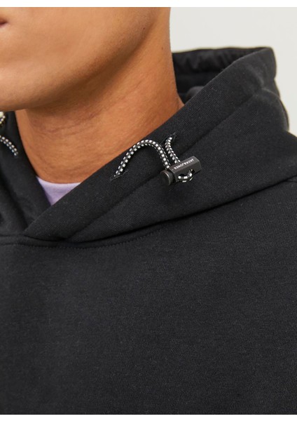 Kapüşon Yaka Siyah Erkek Sweatshirt 12240228_JCOFILO Plaın AW23 Sweat H modelleri