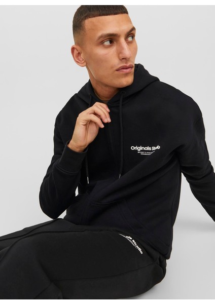 Kapüşon Yaka Siyah Erkek Sweatshirt 12241691_JORVESTERBRO Sweat Zıp Hoo fırsatları