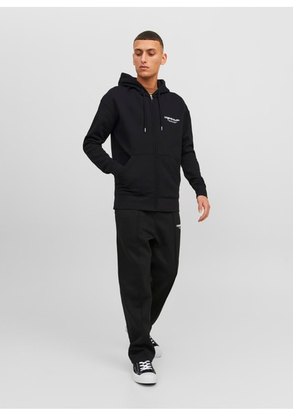 Kapüşon Yaka Siyah Erkek Sweatshirt 12241691_JORVESTERBRO Sweat Zıp Hoo indirimleri