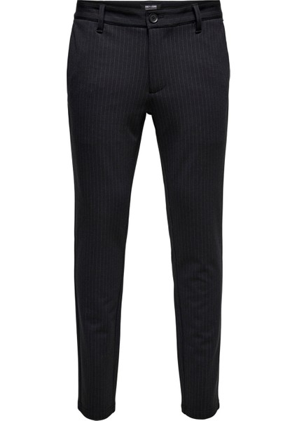 Yüksek Bel Dar Paça Siyah Erkek Pantolon 22013727_ONSMARK Pant Strıpe Gw 372 fırsatları