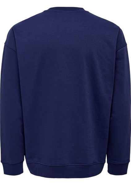 Only & Sons O Yaka Mavi Erkek Sweatshirt 22026422_ONSPEANUTS Rlx Crew Neck S