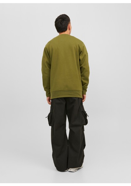 Bisiklet Yaka Yeşil Erkek Sweatshirt 12240222_JCOSHADE Sweat Crew Neck L