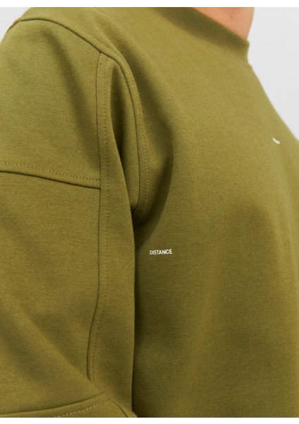 Bisiklet Yaka Yeşil Erkek Sweatshirt 12240222_JCOSHADE Sweat Crew Neck L modelleri