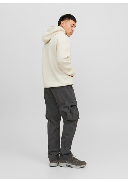 Kapüşon Yaka Krem Erkek Sweatshirt 12240228_JCOFILO Plaın AW23 Sweat H fırsatları