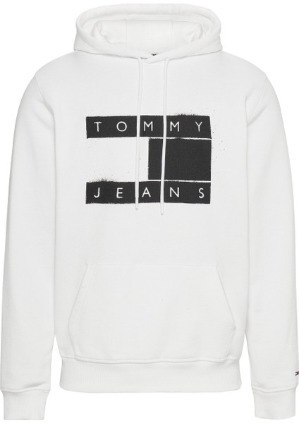 Kapüşon Yaka Beyaz Erkek Sweatshirt DM0DM17911YBR