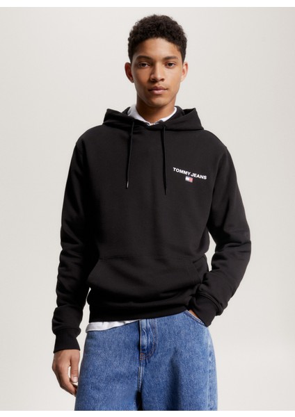 Kapüşon Yaka Siyah Erkek Sweatshirt DM0DM17781BDS