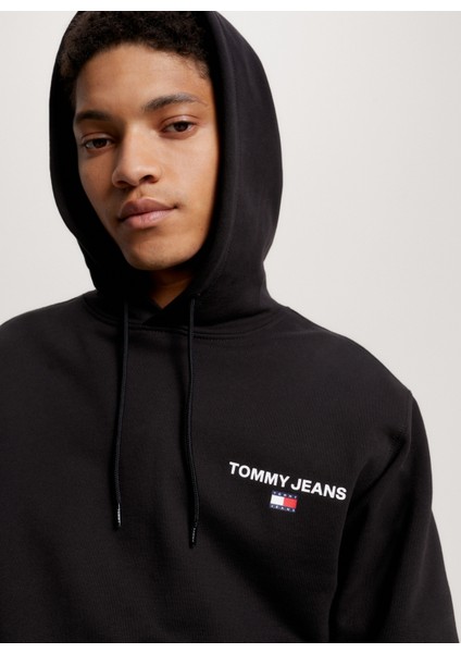 Kapüşon Yaka Siyah Erkek Sweatshirt DM0DM17781BDS