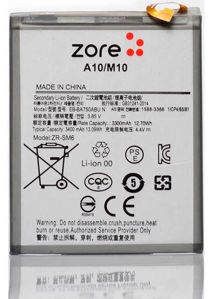 Galaxy M10 Tam Orjinal Batarya