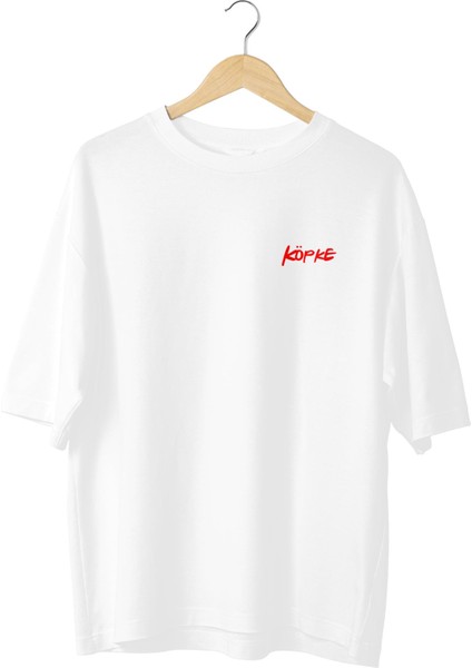 Köpke Oversize Pamuklu T-Shirt