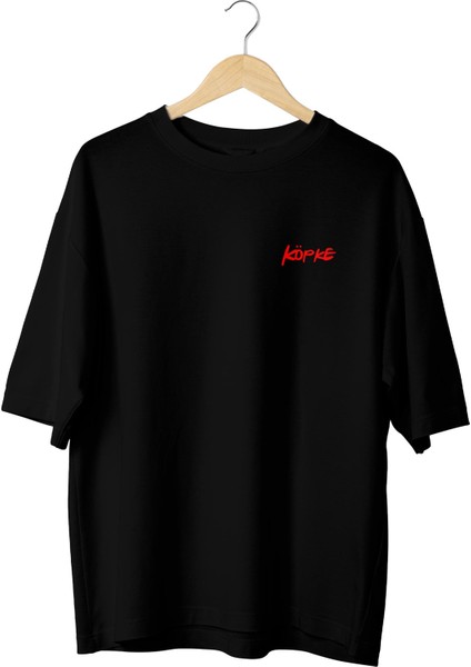 Köpke Oversize Pamuklu T-Shirt