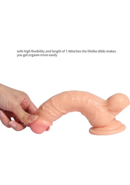 Cift Katmanlı Realistic Dildo 19CM