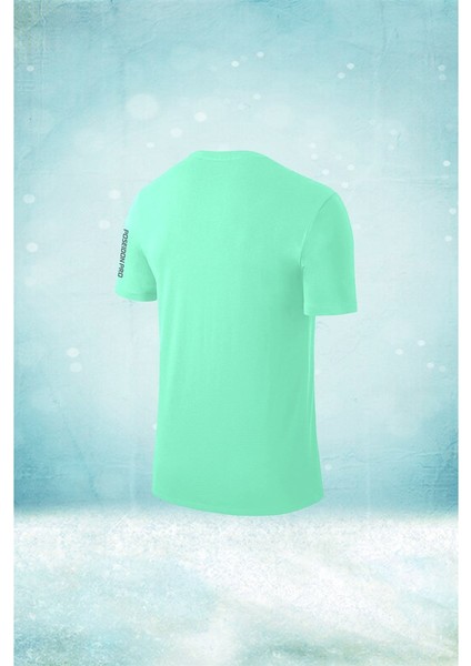 Poseidon Storm Erkek Su Yeşili Dri-Fit Kumaş Sıfır Yaka Kısa Kol Konforlu T-Shirt  S-3xl