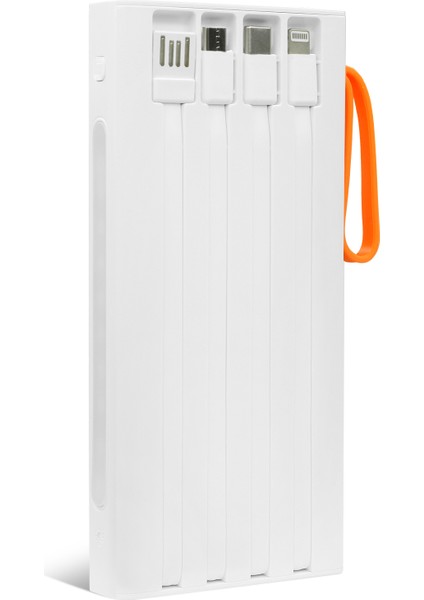 10.000 Mah Pd 22.5W Dahili Kablolu Hızlı Şarj LED Fener Gerçek 10.000 Mah QC10 Powerbank