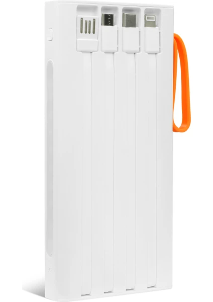 10.000 Mah Pd 22.5W Dahili Kablolu Hızlı Şarj LED Fener Gerçek 10.000 Mah QC10 Powerbank