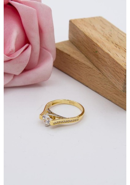 14 Ayar Altın Yüzük Tektaş Kadın Yüzük modelleri