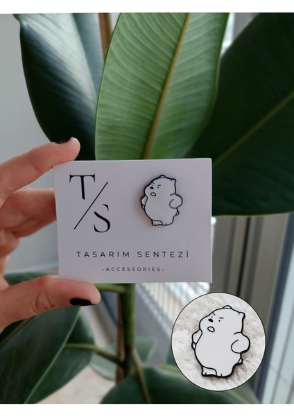 Rozet Metal Broş Yaka Okul Çantası Kıyafet Takı Aksesuar Kung Fu Panda Lu Ayı Klipsli Rozet Mini