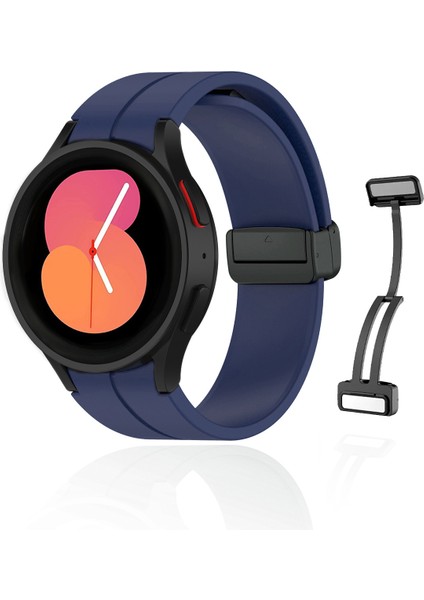 Samsung Galaxy Watch 5 (40MM) Uyumlu Kordon Su Geçirmez Silikon Spor Kordonu, Kolay Takma/çıkarma, Metal Manyetik Özellikli