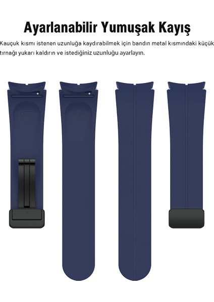 Samsung Galaxy Watch 5 (40MM) Uyumlu Kordon Su Geçirmez Silikon Spor Kordonu, Kolay Takma/çıkarma, Metal Manyetik Özellikli fırsatları