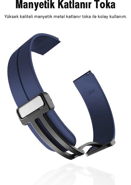 Samsung Galaxy Watch 5 (40MM) Uyumlu Kordon Su Geçirmez Silikon Spor Kordonu, Kolay Takma/çıkarma, Metal Manyetik Özellikli indirimleri