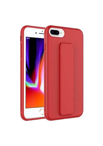 iPhone 8 Plus Kılıf Şık ve Stantlı QStand Premium Kapak
