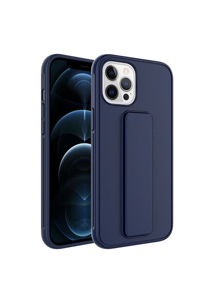 iPhone 12 Pro Max Kılıf Şık ve Stantlı QStand Premium Kapak