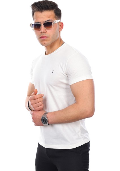 Erkek 5'li Tişört Standart Kalıp Bisiklet Yaka Yazlık Basic Erkek T-Shirt fırsatları