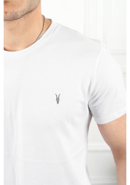 Erkek Bisiklet Yaka Standart Pamuk Erkek Basic T-Shirt indirimleri