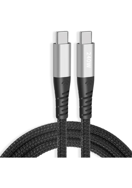 NR10 Type-C To Type-C iPhone Android Uyumlu 240W Pd Hızlı Şarj Örgü Kablo