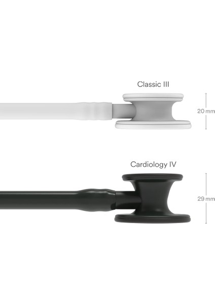 Littmann Kardiyoloji IV Stetoskop 6163, 27 inc Siyah Yüzey Dinleme Çanı Kök ve Kulaklık Siyah Hortum fırsatları