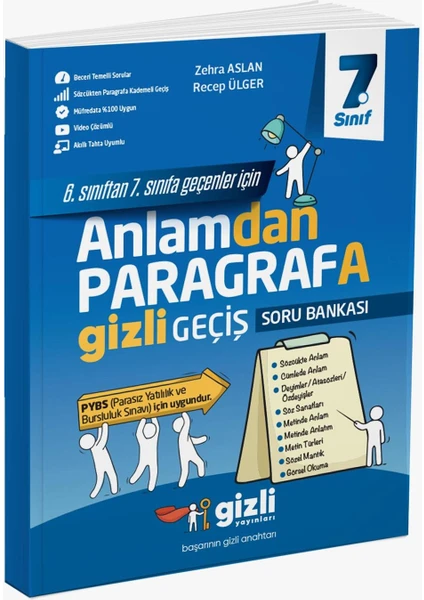 Gizli Yayınları 7. Sınıf Anlamdan Paragrafa Gizli Geçiş Soru Bankası