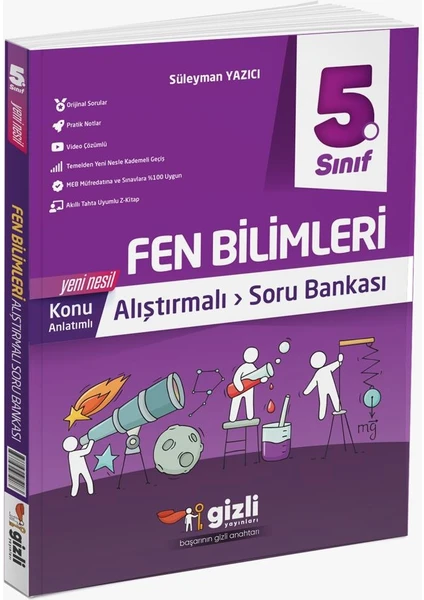 Gizli Yayınları 5. Sınıf Fen Bilimleri Konu Anlatımlı Alıştırmalı Soru Bankası