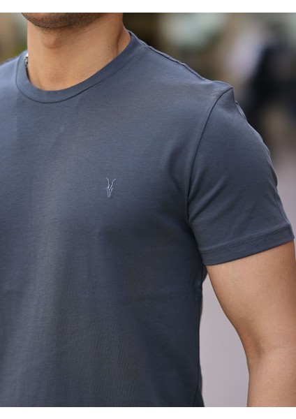 Erkek Bisiklet Yaka Standart Pamuk Erkek Basic T-Shirt modelleri