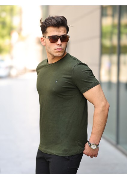 Erkek Bisiklet Yaka Standart Pamuk Erkek Basic T-Shirt fiyatları