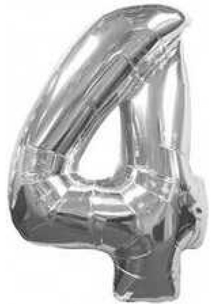 Folyo Balon Rakam 4 Gümüş 32INC Pk:1