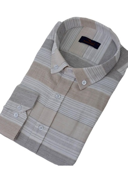 Erkek Silim Fit Pano Çizgili Gömlek BGL-ST03097 modelleri