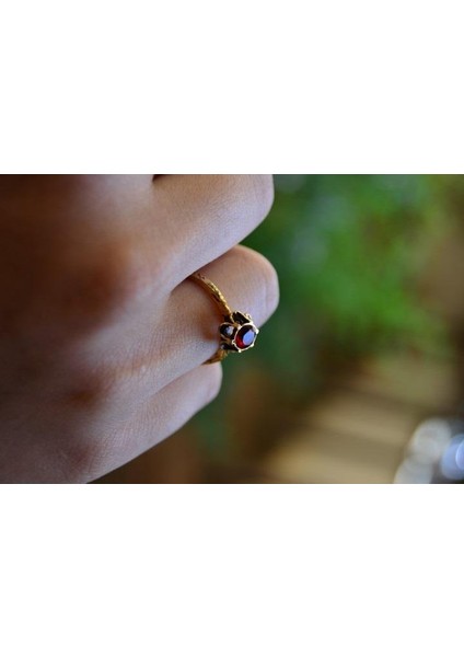 Jewellery Yakut Ayarlanabilir Kadın Yüzük