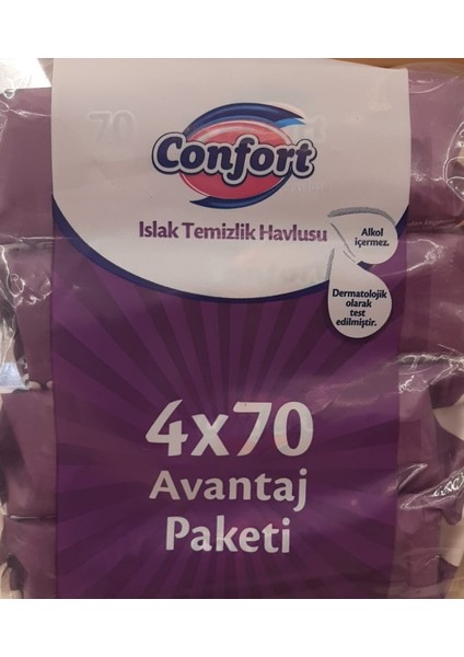 Islak Temizlik Havlusu 4 x 70'li Paket