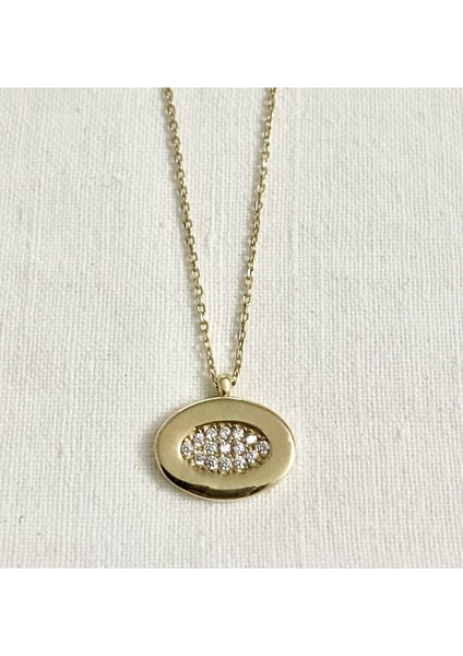 Oval Altın Kolye