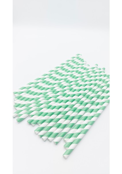 Kağıt Pipet 100 Adet Çap:6 mm Uzunluk:20 Cm- Doğayla Dost Geri Dönüştürülebilir Kağıt Pipet