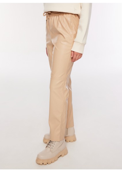 Lastikli Bel Basic Bej Kadın Pantolon FC3WL-PNT27 fırsatları