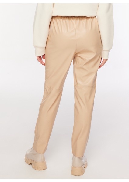 Lastikli Bel Basic Bej Kadın Pantolon FC3WL-PNT27 indirimleri
