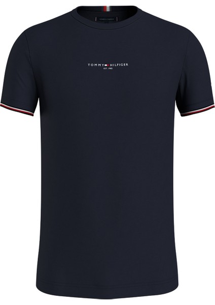 Bisiklet Yaka Mavi Erkek T-Shirt MW0MW32584DW5