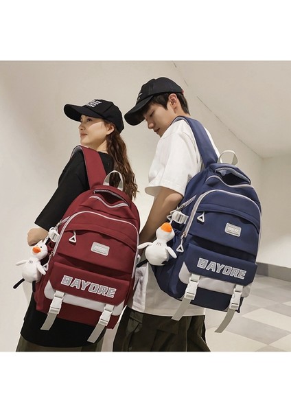 Okul Kadın Ins Kore Versiyonu Ortaokul Öğrencisi Büyük Kapasiteli Sırt Orta Okul Öğrencisi Mektup Trend Sırt Çantası (Yurt Dışından) indirimleri