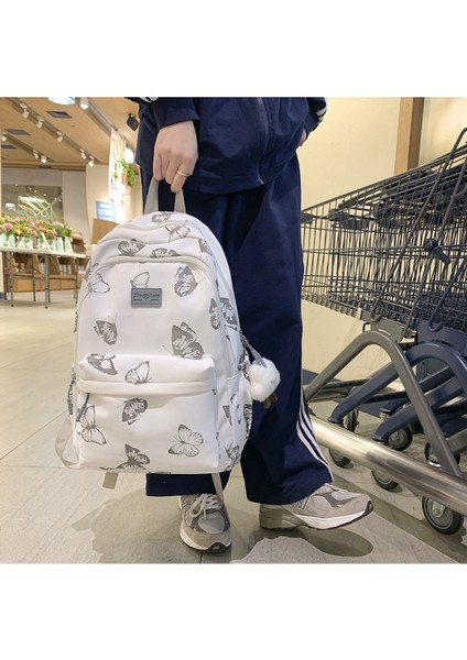 Mori Kampüs Sırt Küçük Taze Kelebek Baskı Öğrenci Okul Sevimli Ortaokul Öğrencisi Sırt Çantası (Yurt Dışından) fiyatları