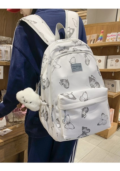Mori Kampüs Sırt Küçük Taze Kelebek Baskı Öğrenci Okul Sevimli Ortaokul Öğrencisi Sırt Çantası (Yurt Dışından) fırsatları