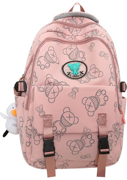 Sırt Kadın Japon Ins Rüzgar Küçük Taze Ilk ve Orta Okul Öğrencileri Okul Kore Karikatür Baskı Kız Sırt Çantası (Yurt Dışından)