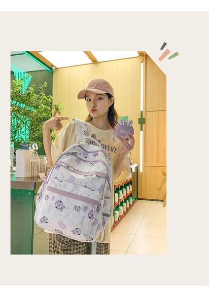 Kampüs Küçük Taze Omuz Kadın Kore Versiyonu Ortaokul Öğrencisi Okul Kadın Sevimli Tavşan Öğrenci Sırt Çantası (Yurt Dışından) modelleri