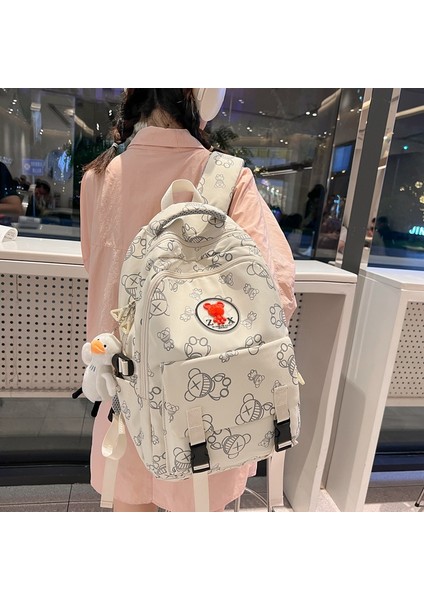 Sırt Kadın Japon Ins Rüzgar Küçük Taze Ilk ve Orta Okul Öğrencileri Okul Kore Karikatür Baskı Kız Sırt Çantası (Yurt Dışından) fiyatları